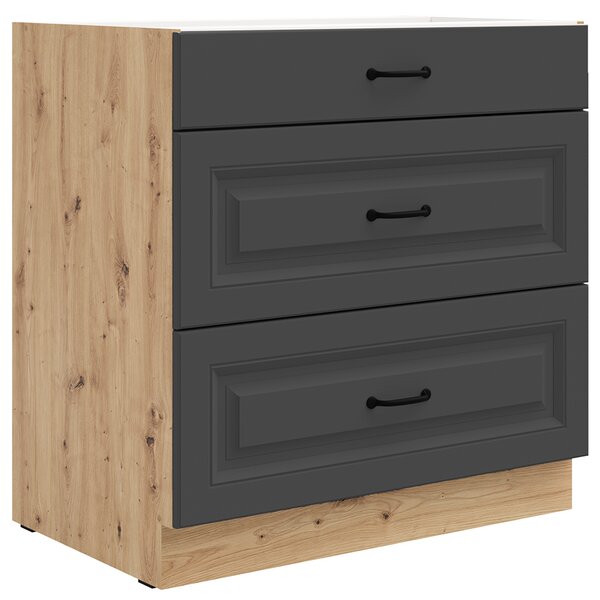 Kuchyňská linka STILO gr | 230 cm | PREMIUM BOX zásuvky | UNI dvířka | artisan/grafit