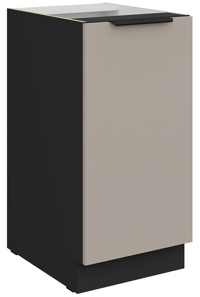 Kuchyňská linka ARIA cb | 390 cm | UNI dvířka | ANTI FINGERPRINT povrch | černá/béžová
