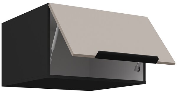 Kuchyňská linka ARIA cb | 390 cm | UNI dvířka | ANTI FINGERPRINT povrch | černá/béžová