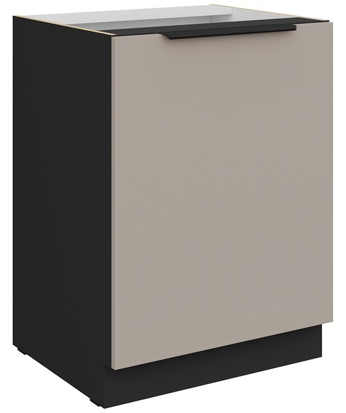 Kuchyňská linka ARIA cb | 390 cm | UNI dvířka | ANTI FINGERPRINT povrch | černá/béžová