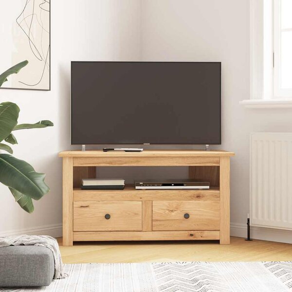 Rohová TV skříňka 93x49x49 cm masivní borovice řada Panama 282685