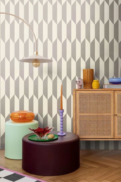 A.S. Création | Vliesová tapeta na zeď COSMO Living 79086-3 | 0,53 x 10,05 m | metalická, bílá