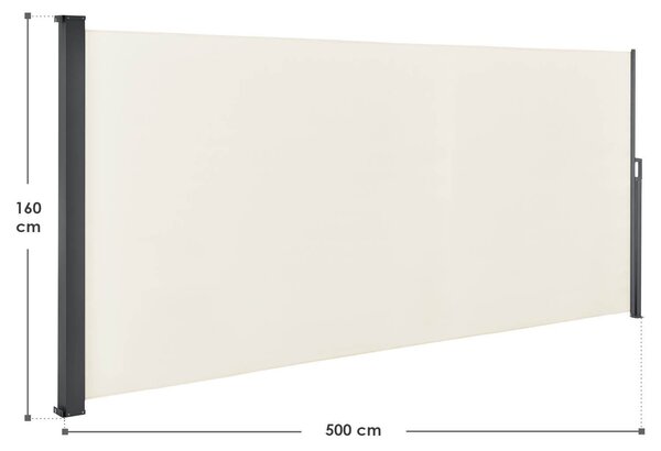 Juskys Boční markýza Dubaj 500 x 160cm - béžová
