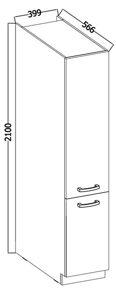 Kuchyňská linka BORDEAUX | 260 cm | UNI provedení | dub bordeaux