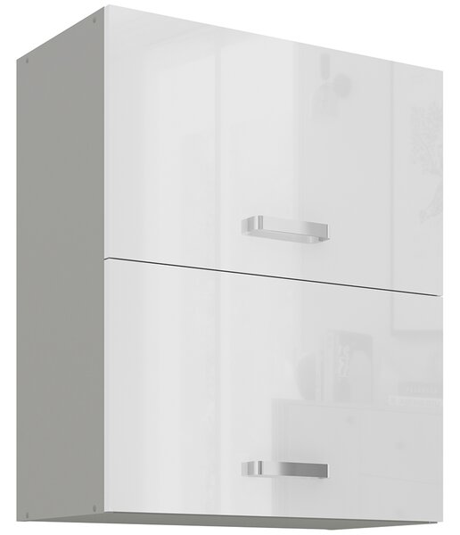 Kuchyňská linka BIANCA sb | 260 cm | UNI dvířka | světle šedá/bílá lesk