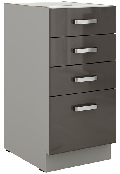 Kuchyňská linka GREY gr | 180 cm | UNI dvířka | světle šedá/tmavě šedá lesk