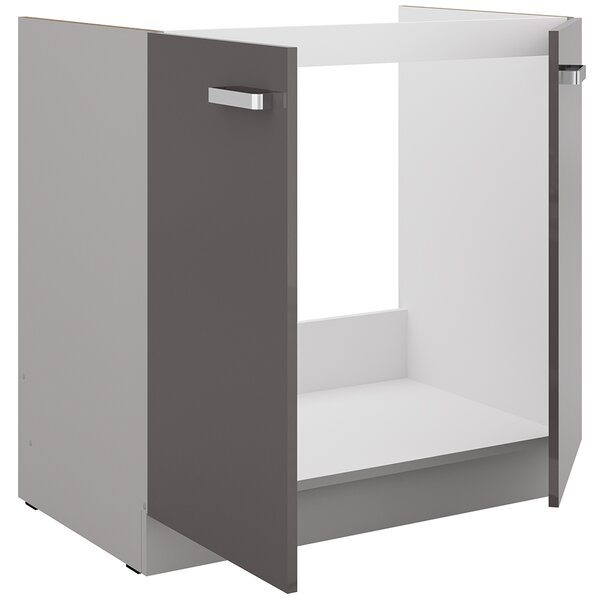 Kuchyňská linka GREY gr | 180 cm | UNI dvířka | světle šedá/tmavě šedá lesk