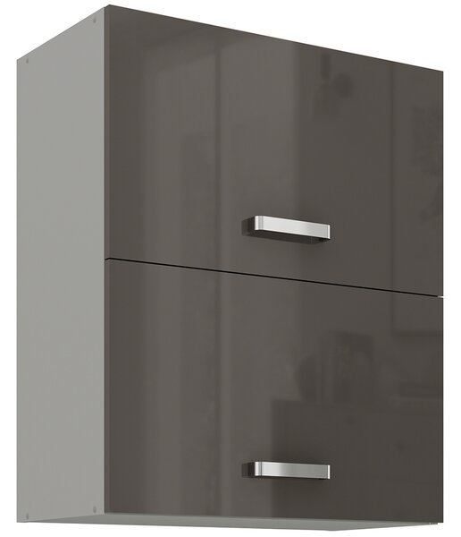 Kuchyňská linka GREY gr | 180 cm | UNI dvířka | světle šedá/tmavě šedá lesk
