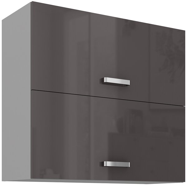 Kuchyňská linka GREY gr | 180 cm | UNI dvířka | světle šedá/tmavě šedá lesk