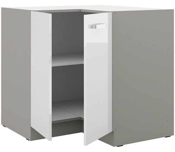 Kuchyňská linka BIANCA sb | 260x270 cm | UNI dvířka | světle šedá/bílá lesk