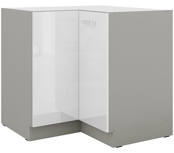 Kuchyňská linka BIANCA sb | 260x270 cm | UNI dvířka | světle šedá/bílá lesk
