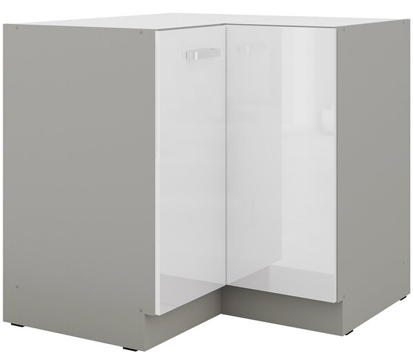 Kuchyňská linka BIANCA sb | 260x270 cm | UNI dvířka | světle šedá/bílá lesk