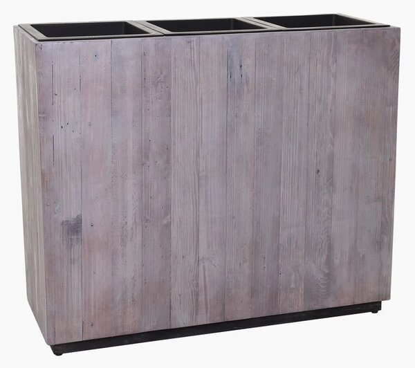 Dřevěný květináč ELEMENTO, dřevo, šířka 90 cm, bílá antik