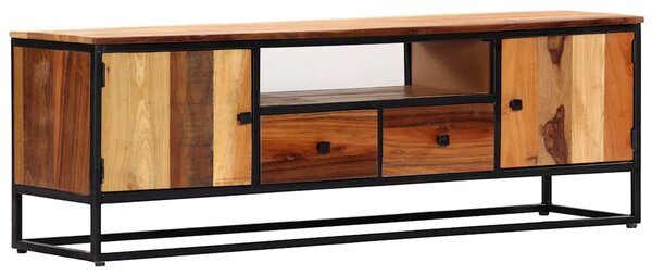 TV stolek 120 x 30 x 40 cm masivní recyklované dřevo a ocel 282726