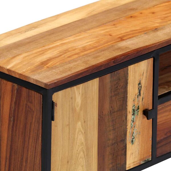 TV stolek 120 x 30 x 40 cm masivní recyklované dřevo a ocel 282726