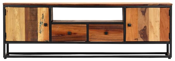 TV stolek 120 x 30 x 40 cm masivní recyklované dřevo a ocel 282726