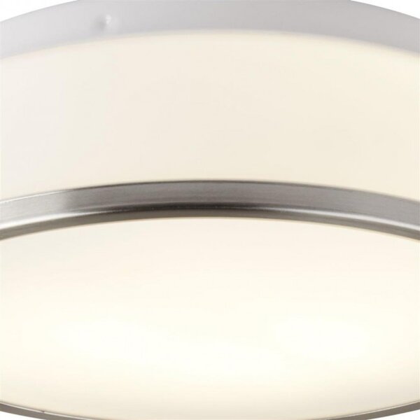 Searchlight 7039-28SS Koupelnové stropní svítidlo BENT IP44 SATIN, opálové sklo
