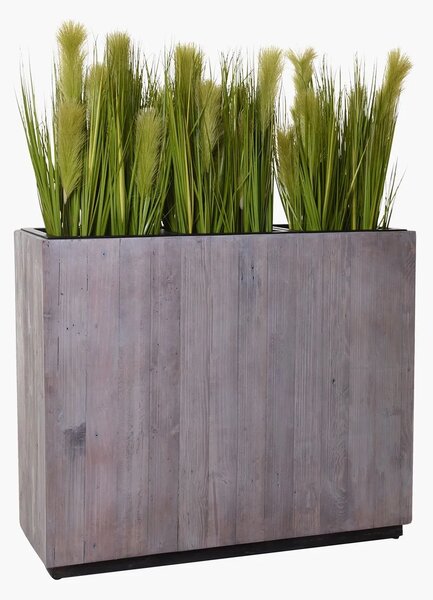 Dřevěný květináč ELEMENTO, dřevo, šířka 90 cm, bílá antik