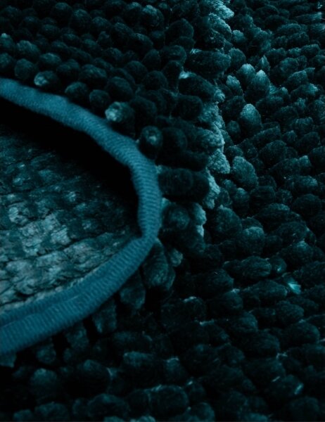 Protiskluzová koupelnová předložka CHENILLE 50x80 cm tyrkysová