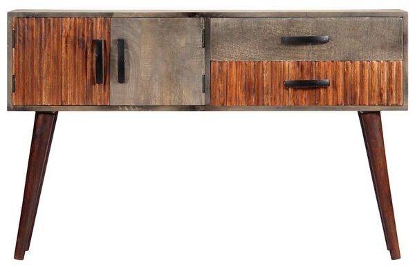 Konzolový stolek šedý 120 x 35 x 75 cm masivní hrubý mangovník 282742