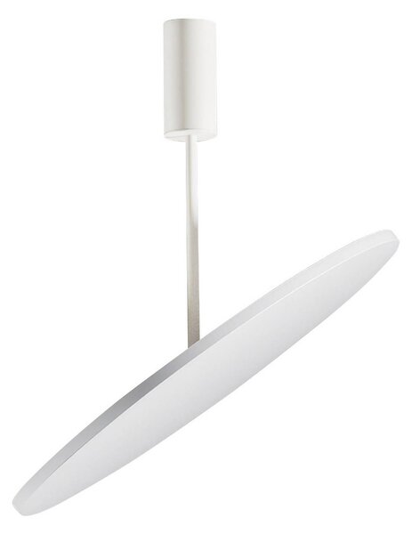 OLEV LED stropní svítidlo FLUENTIS, bílé, Ø 54 cm, kov 2 700 K, Bílá / opál, Obývací pokoj / jídelna, Hliník, Design