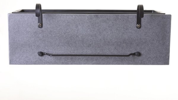 Balkónový truhlík BENNO, vláknocement, šířka 62 cm, šedý