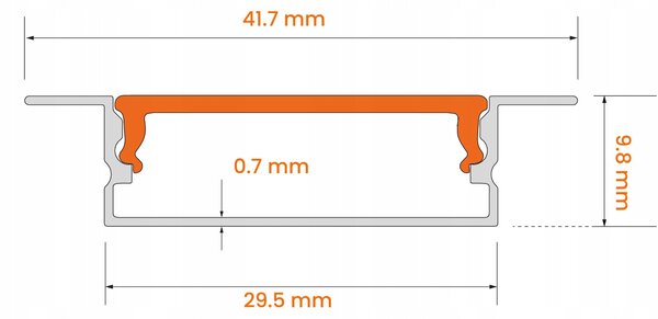 Hliníkový profil pro LED pásek 1 m