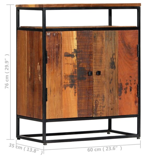 Odkládací skříňka 60x35x76 cm masivní recyklované dřevo a ocel 282727