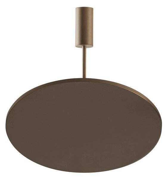 OLEV LED stropní svítidlo FLUENTIS, hnědá, Ø 54 cm kov 2 700 K, Hnědá / rez, Obývací pokoj / jídelna, Hliník, Design