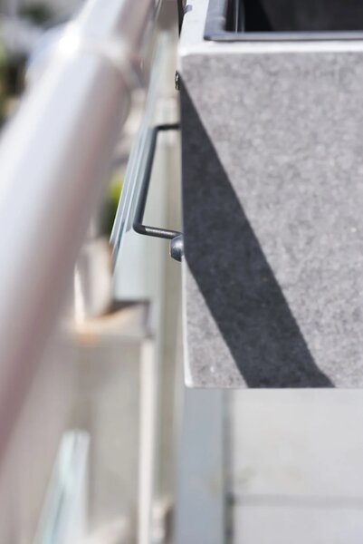 Balkónový truhlík BENNO, vláknocement, šířka 62 cm, šedý