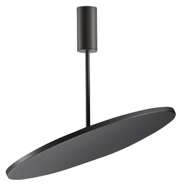 OLEV LED stropní svítidlo FLUENTIS černé Ø 54 cm kov 2 700 K, Černá, Obývací pokoj / jídelna, Hliník, Design