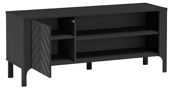TV stolek MALUMI MM-6 | s policemi | 135 cm | černá