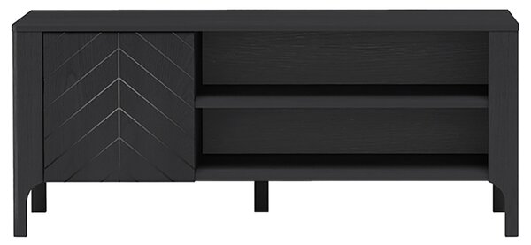 TV stolek MALUMI MM-6 | s policemi | 135 cm | černá