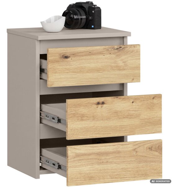 Noční stolek CL3/40 kašmírový / dub artisan