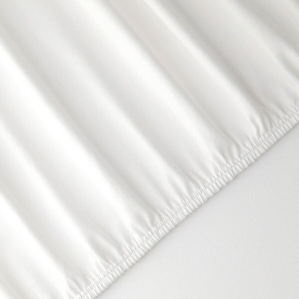 ELASTICKÉ PROSTĚRADLO, žerzej, bílá, 90-100/200-220 cm Florella - Prostěradla