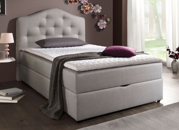 (4356) Fullen boxspring postel šedá 180/200