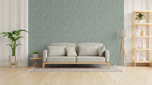 A.S. Création | Vliesová tapeta na zeď Hygge 3 79096-5 | 0,53 x 10,05 m | zelená, metalická, krémová
