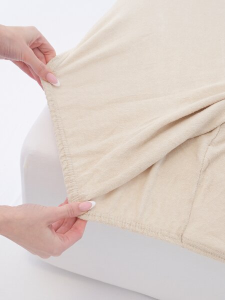 MK Lůžkoviny Froté prostěradlo do postýlky 60 × 120 cm - přírodní