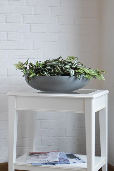 Okrasná miska PLANA, sklolaminát, Ø 44 cm x výška 11 cm, beton design