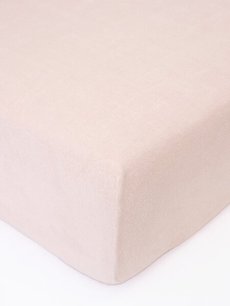 MK Lůžkoviny Froté prostěradlo do postýlky 60 × 120 cm - pudrová
