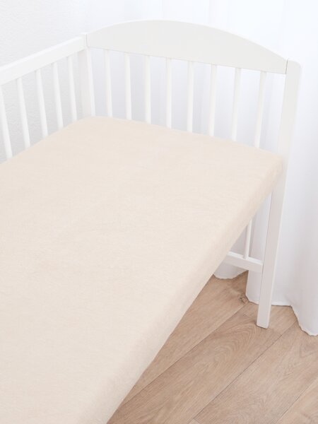 MK Lůžkoviny Froté prostěradlo do postýlky 60 × 120 cm - přírodní