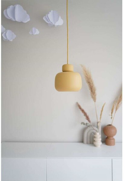 Woud - Stone Závěsné Světlo Small Mustard Yellow