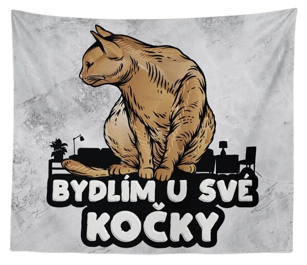 Sablio Deka Bydlím u své kočky: 150x120 cm