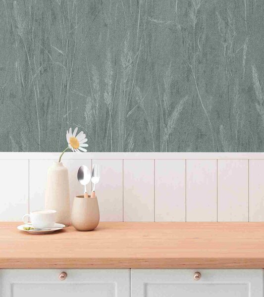 A.S. Création | Vliesová tapeta na zeď Hygge 3 79094-1 | 0,53 x 10,05 m | zelená, krémová, vining ivy