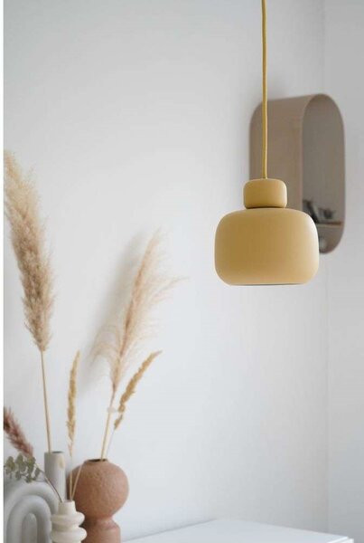 Woud - Stone Závěsné Světlo Small Mustard Yellow
