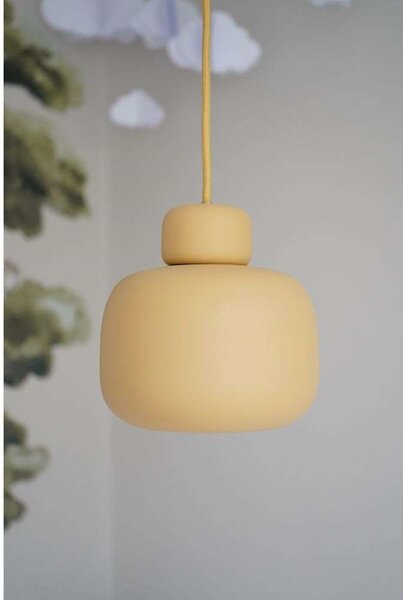 Woud - Stone Závěsné Světlo Small Mustard Yellow