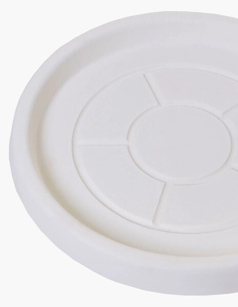 Miska pod květináč PLATO, plast, Ø 22 cm, bílá
