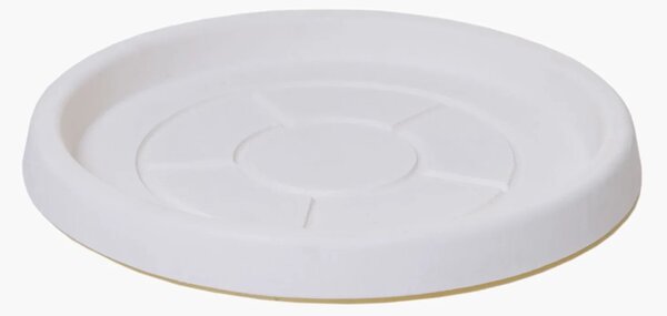 Miska pod květináč PLATO, plast, Ø 22 cm, bílá