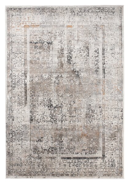 Makro Abra Moderní kusový koberec FEYRUZ S756B SHRINK Antracitový šedý Rozměr: 80x150 cm