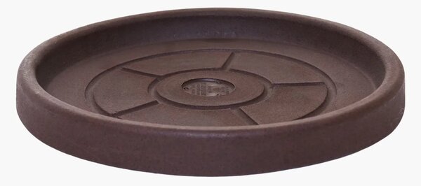 Miska pod květináč PLATO, plast, Ø 22 cm, hnědá